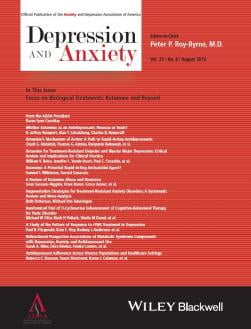 Image result for Depression and Anxiety journal